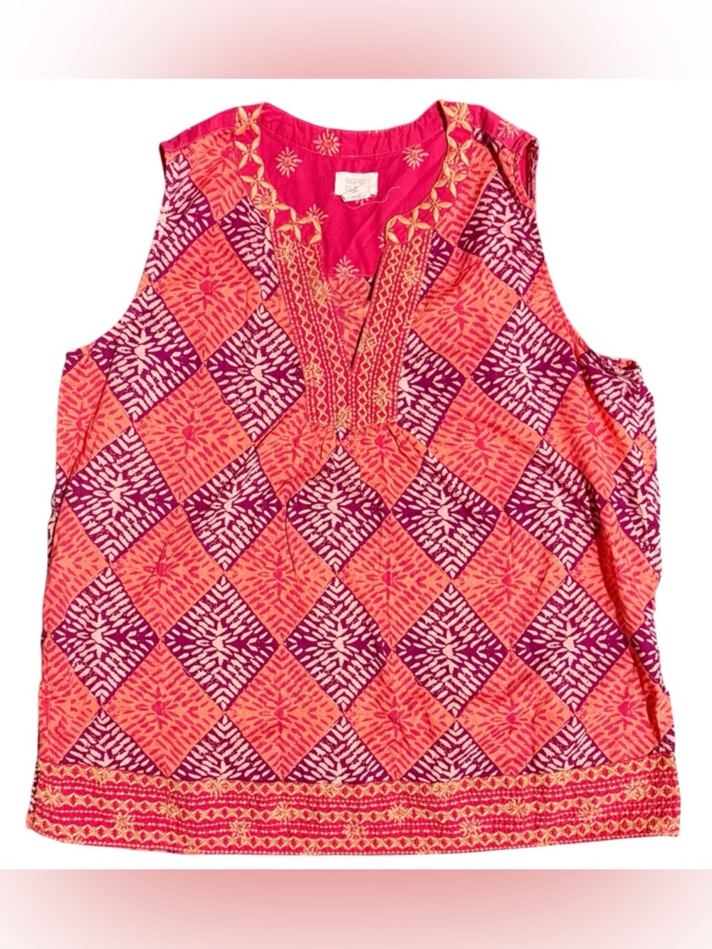 Colorful Sigrid Olsen sleeveless cotton top